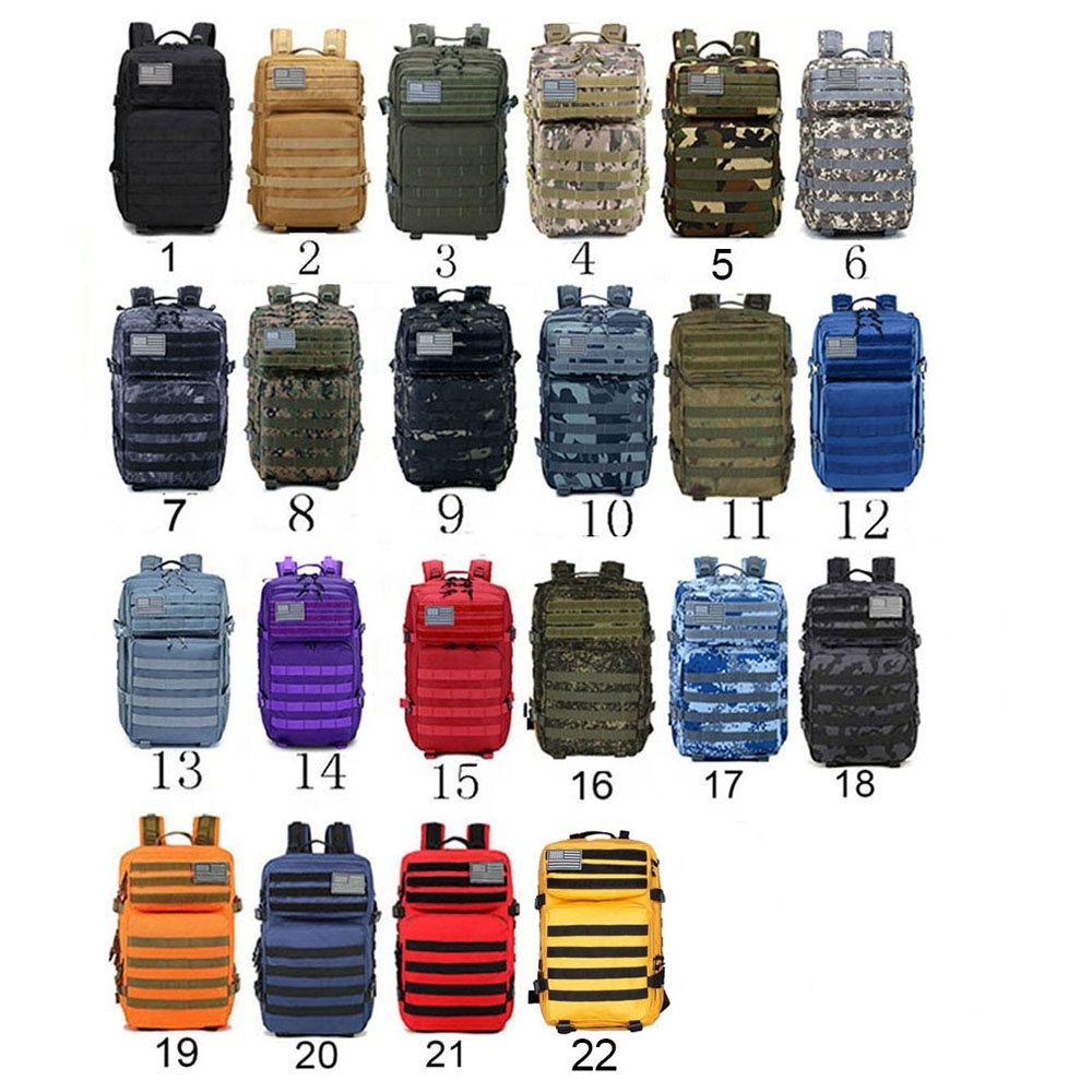 45L Rucksacks Hiking Hunting Back Pack Travel Outdoor Sport Fitness  GYM Bag Tactical Backpack