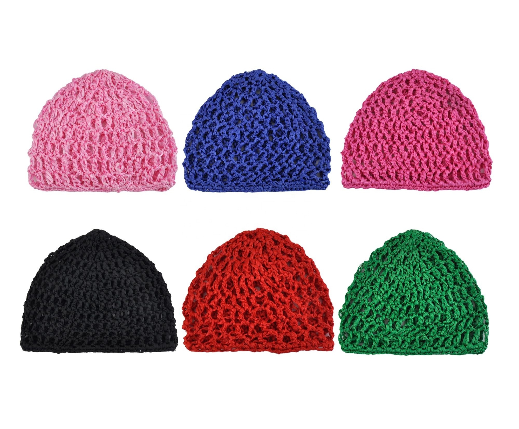 Wholesale Sleeping Cap Hair Soond Colorful Women Crochet Snood Polyester Hair Net