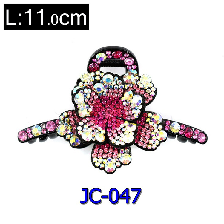 Full Rhinestone Wedding Hair Jewelry Acetate Jaw Clip Glitter Hair Claw Clips Crystal Tortoise Shell Shark Clip For Women