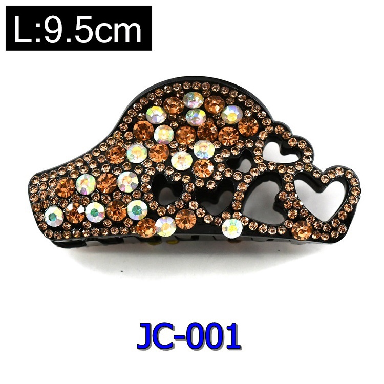 Full Rhinestone Wedding Hair Jewelry Acetate Jaw Clip Glitter Hair Claw Clips Crystal Tortoise Shell Shark Clip For Women