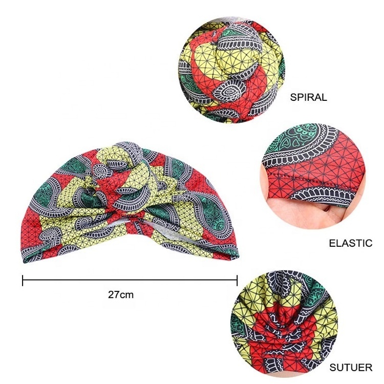 Hot Selling Funny Head Wrap Fashion Pattern Soft Cotton Turbans Colorful Print Sleeping Cap For Women Ladies