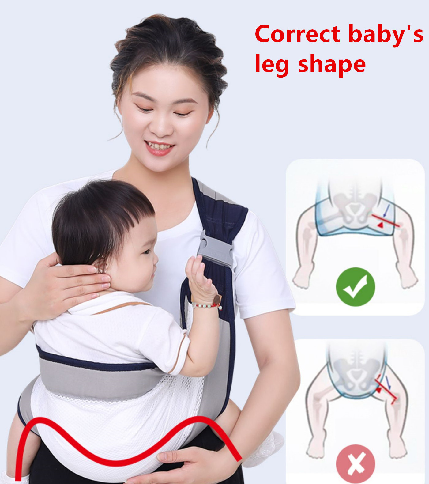 Hot Sale New Arrive Multi-functional Baby Strap Stress Dispersion Baby Carrier Backpack breathable mesh baby carriers