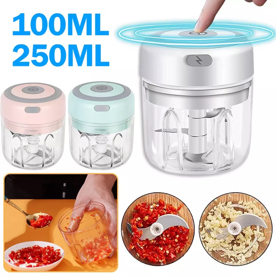 Kitchen Multi-functional Wireless Mini Food Grinder Machine Pulle Garlic Beater Masher Agitator Garlic Presses Chopper