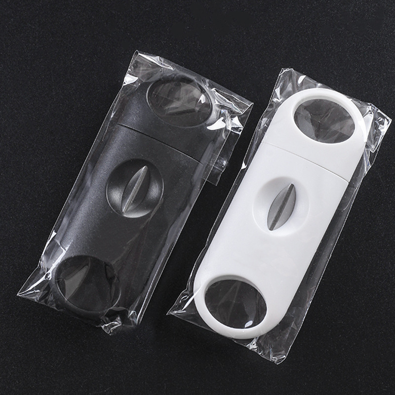 New Design Cheap Price Metal Cigar Knife Classic Plastic Premium Luxury V Cigar Cutter