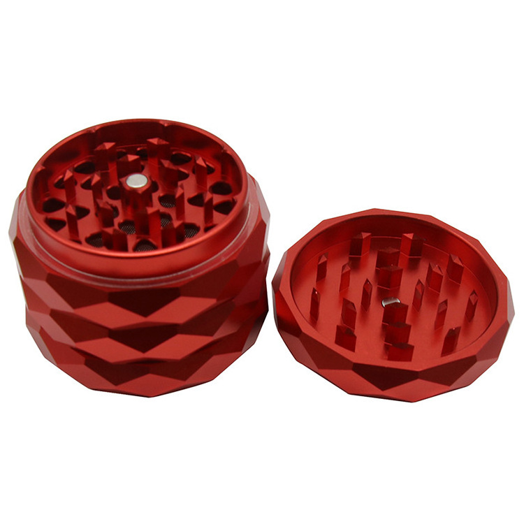 2020 New 4 Layer Aluminum Alloy Grinder With Diamond 63mm Fashion Diamond Multi Color Metal Grinder Tobacco