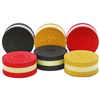 Creative Design 55mm 2 Layers Oreo Cookies Biodegradable Herb Grinder Plastic Tobacco Grinders