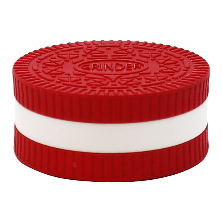 Creative Design 55mm 2 Layers Oreo Cookies Biodegradable Herb Grinder Plastic Tobacco Grinders