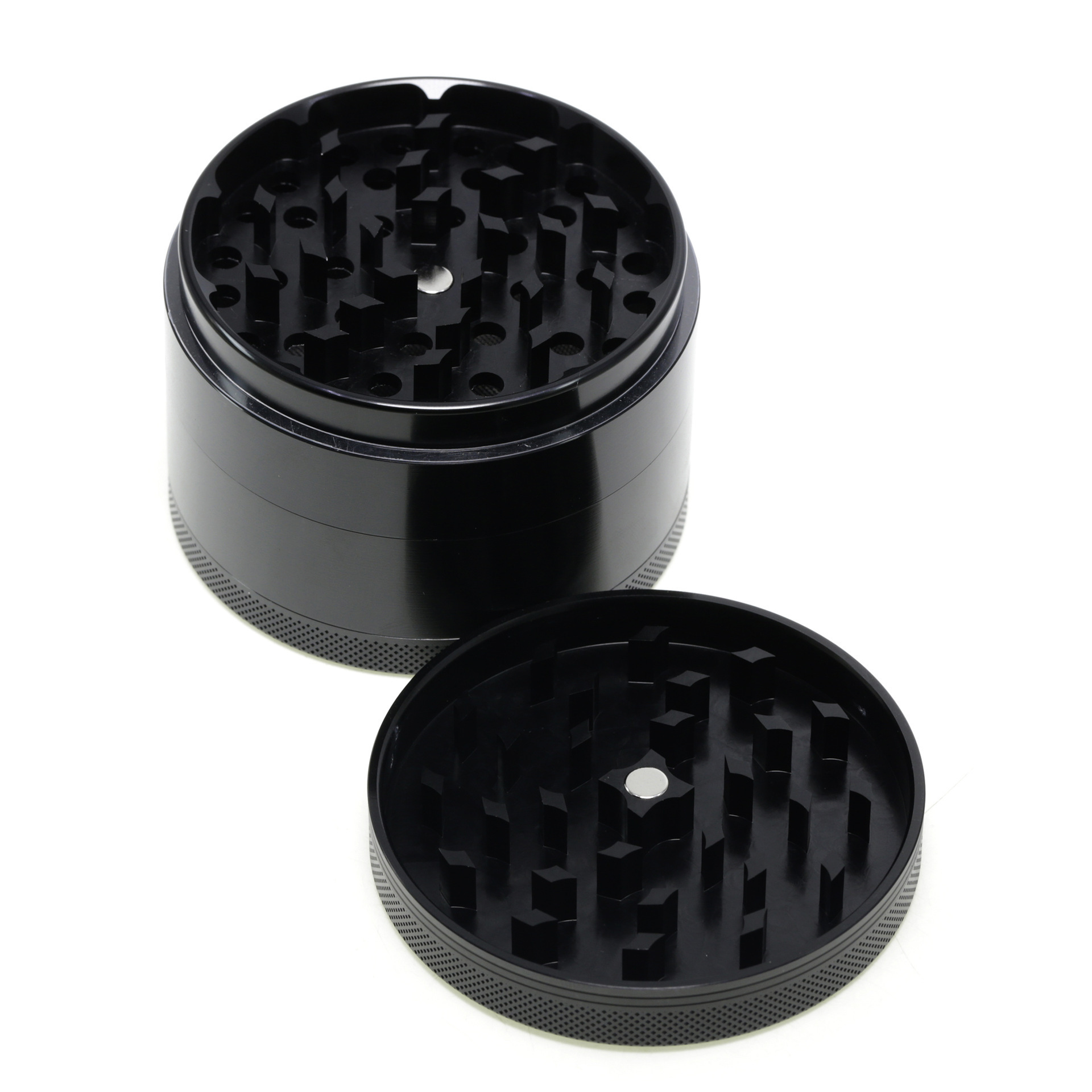 75mm 4 Layer Aluminum Alloy CNC Smoke Grinder 3 Inch Big Plate Herb Grinder Wholesale