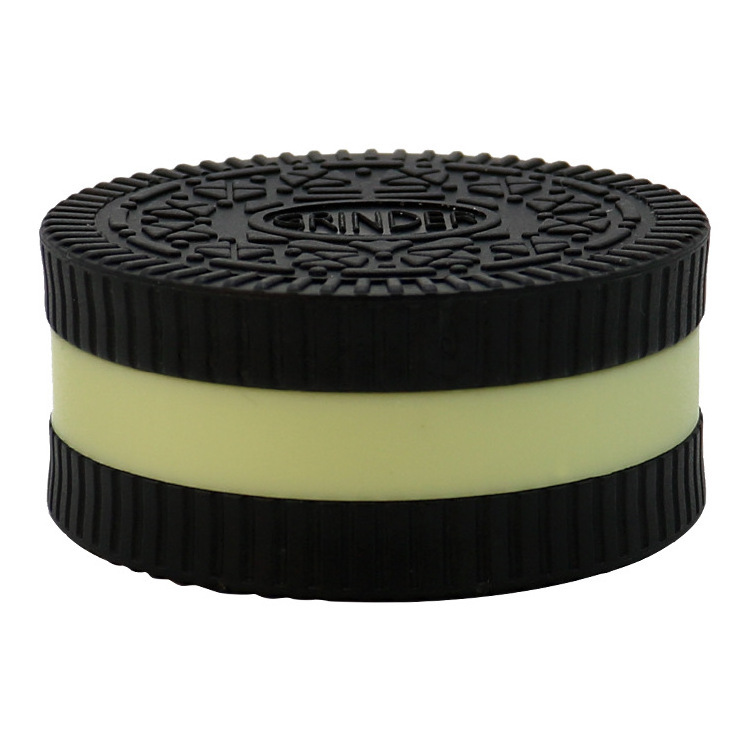 Creative Design 55mm 2 Layers Oreo Cookies Biodegradable Herb Grinder Plastic Tobacco Grinders