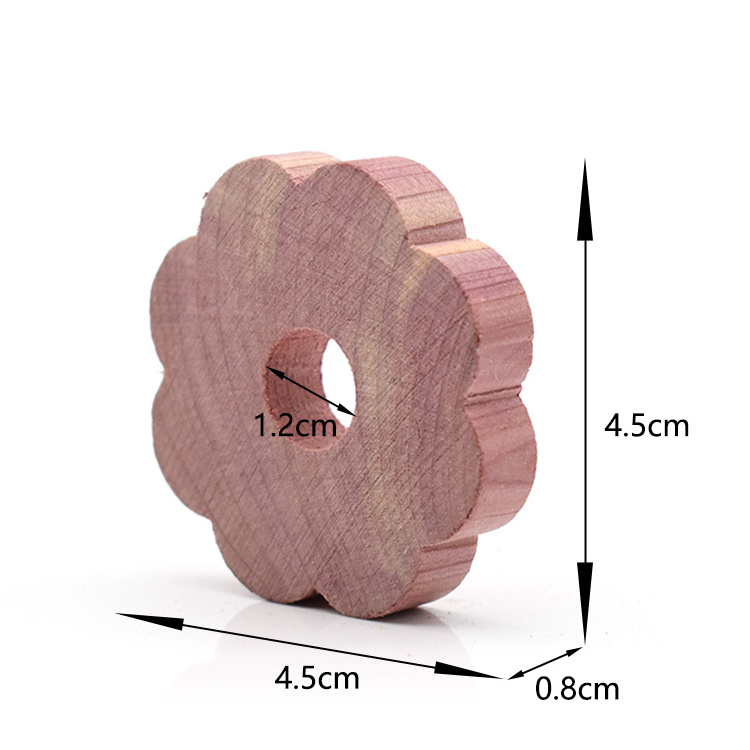 Wholesale Premium Cedar Wood Flower Rings Natural Car Air Freshener Red Cedar Rings