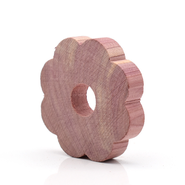 Wholesale Premium Cedar Wood Flower Rings Natural Car Air Freshener Red Cedar Rings