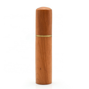 Promotion pocket size wood needles box small portable sandalwood toothpick holder with eco friendly