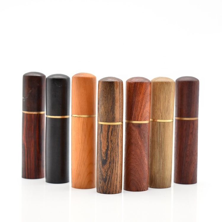 Custom logo high quality durable wooden needles case small sandalwood toothpick holder with eco friendly