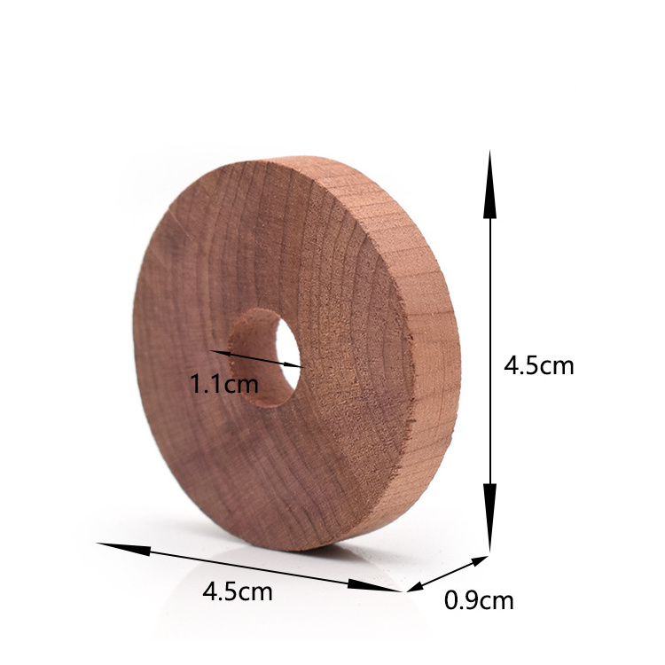 Wholesale Natural Moth Protection Red Cedar Hanger Ring Closet Drawer Cedar Accessories Ring For Clothes