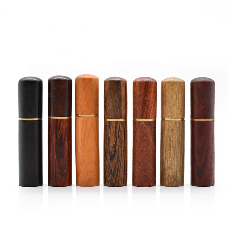 Custom logo high quality durable wooden needles case small sandalwood toothpick holder with eco friendly