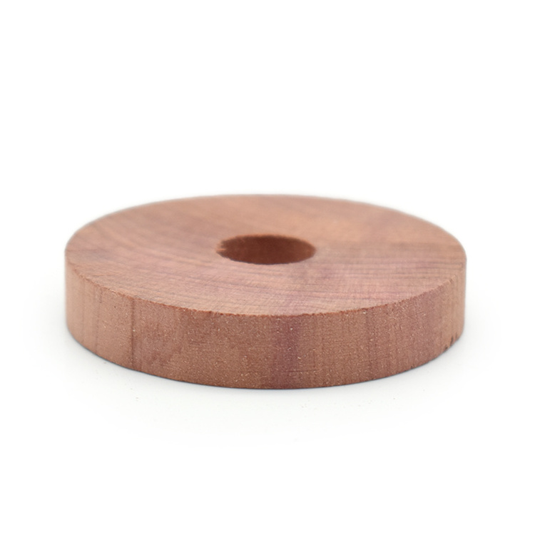 Wholesale Natural Moth Protection Red Cedar Hanger Ring Closet Drawer Cedar Accessories Ring For Clothes