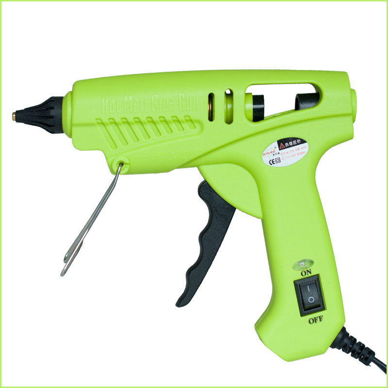 Portable 60/100w Labor-saving Design Hot Melt Glue Gun Glue Guns With Stick Stand Round