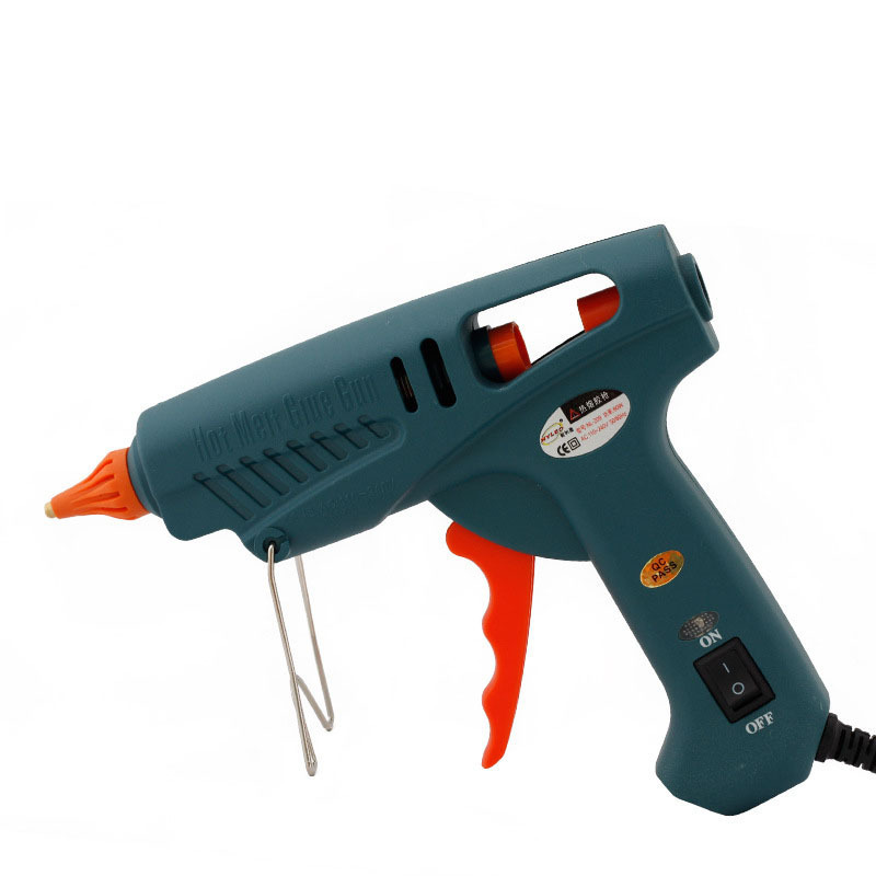 Portable 60/100w Labor-saving Design Hot Melt Glue Gun Glue Guns With Stick Stand Round