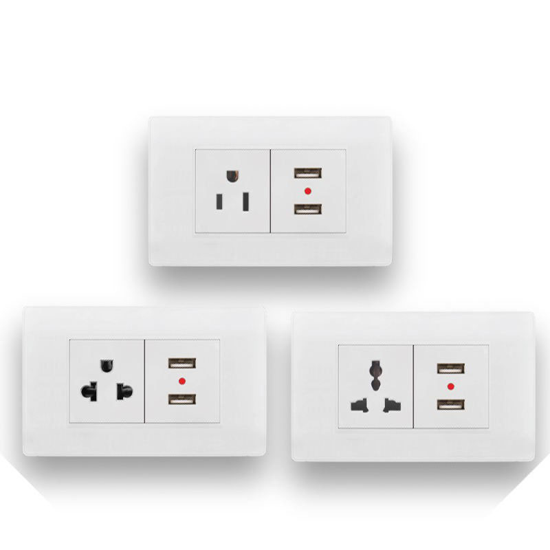 Home Smart Plug Socket Us Wall Outlet Socket and 118 Wall Switch Push Button Switches