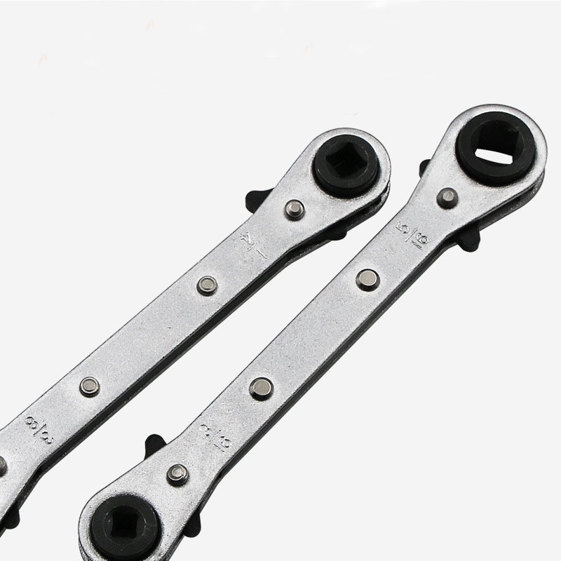 Air Conditioner Spanner Tool Sets Square Double Sided Carbon Steel Ratchet Wrench