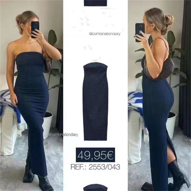 Summer new zipper denim wrapped dress female slim sexy party dresses for women