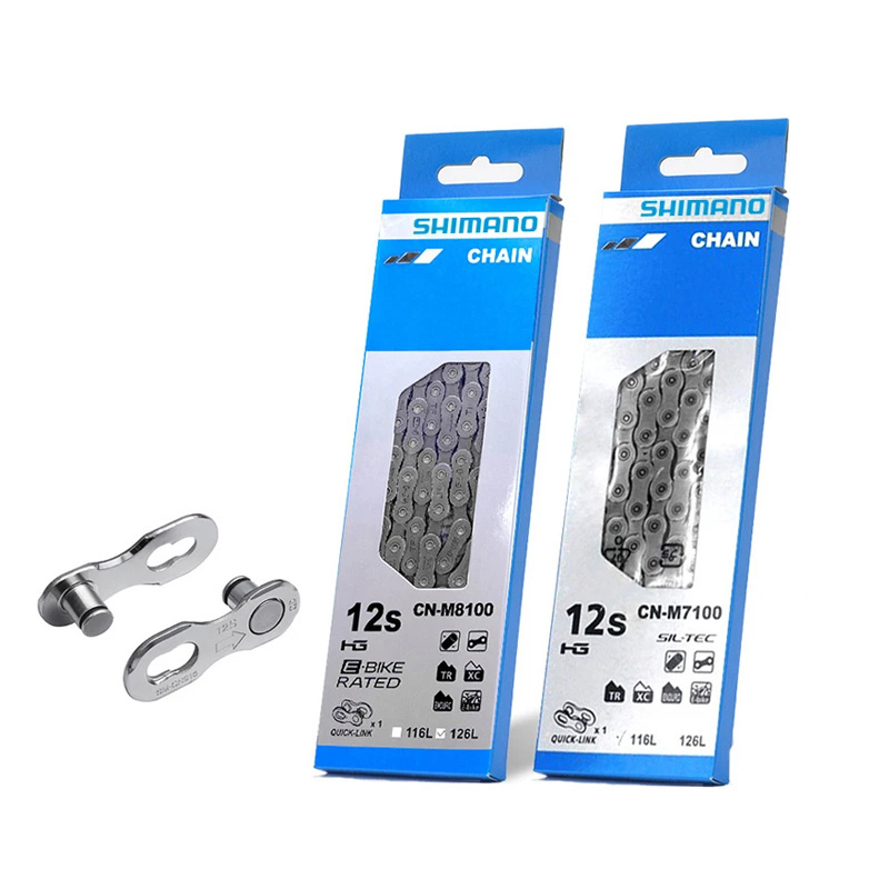 Shimano M7100 M8100 Bicycle Chain 12 Speed 126L With Quick Links MTB/Road Bike Universal Chain Bicycle Parts