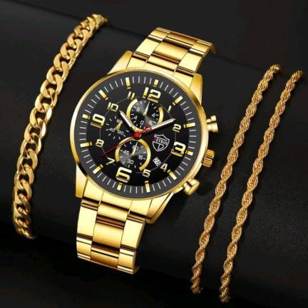 Men's Watches Bracelet Gift Set Stainless Steel Band Quartz Watches for Men Casual Business Wristwatch FD058 FD058