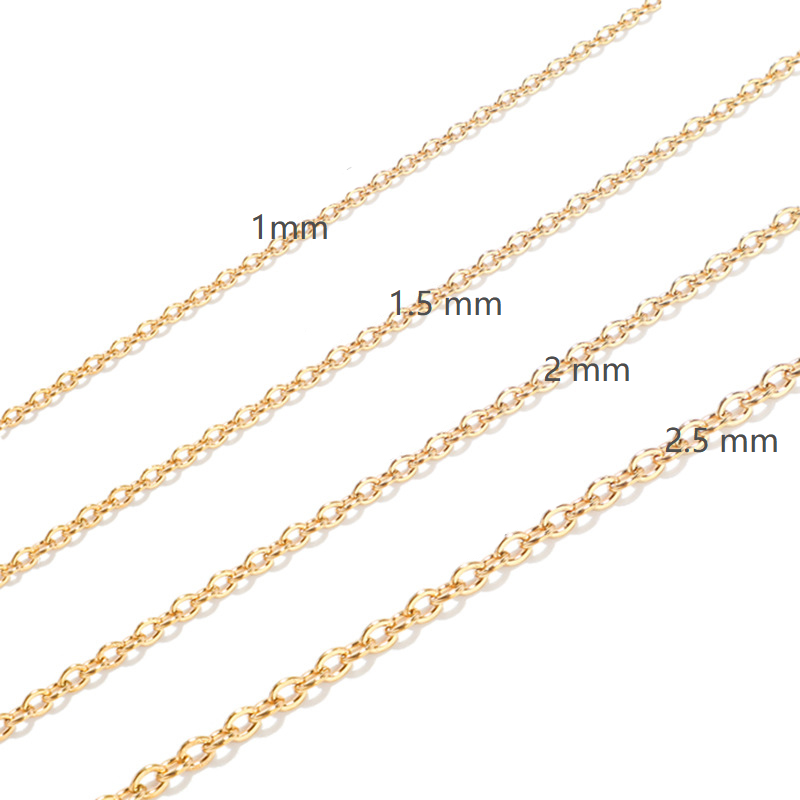 Stainless Steel Chains Roll Spool Meter Bulk 18K Gold Plated Thin Link Cable Chains for Jewelry Making Necklace Accessories DIY