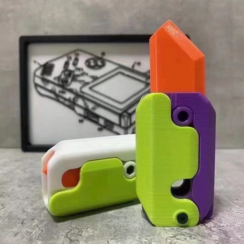 2023 hot sale 3D Printing Fidget Knife Toy, Carrot Toy Knife, Plastic Fidget Toys Sensory Toys Anxiety Stress Relief Toy