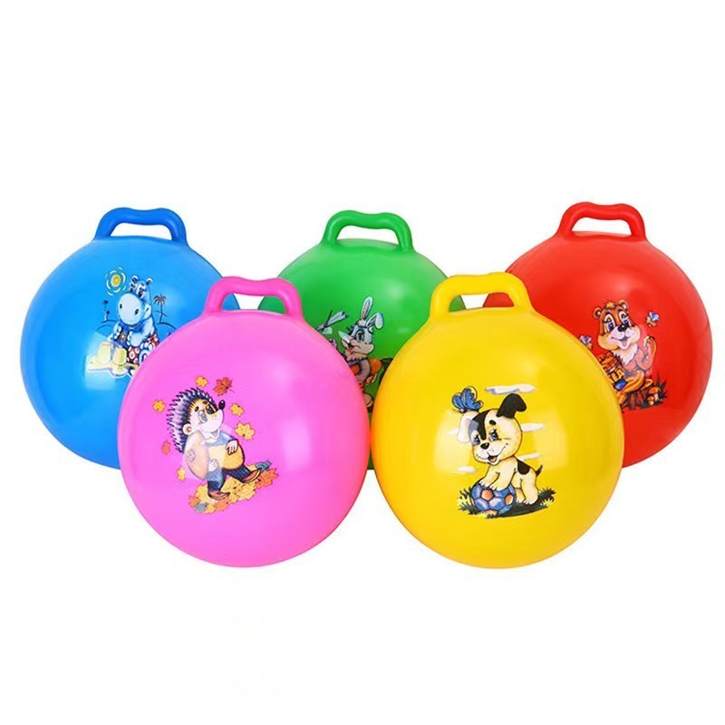 Inflatable Hopper Balls Hop Bouncy Jumping Ball with Handle Kicking Bounce Jumping Hopper Educational Toy for Kids