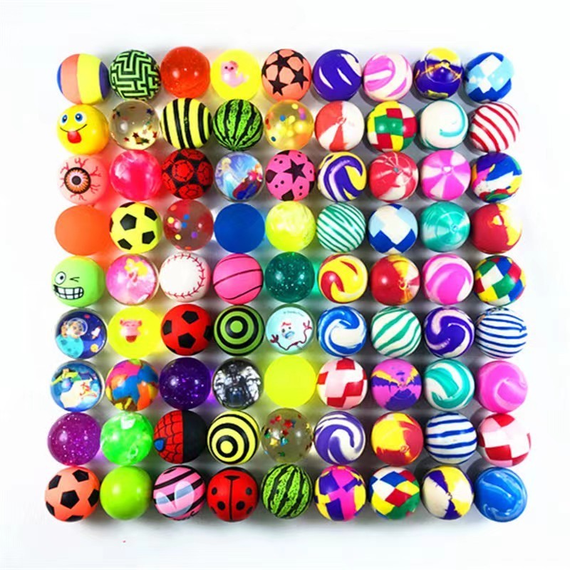 Hot Sale 25mm Mixed Interesting Colorful Bouncy Ball Rubber Jump Ball Bouncing Ball With Great Elasticity For Kids