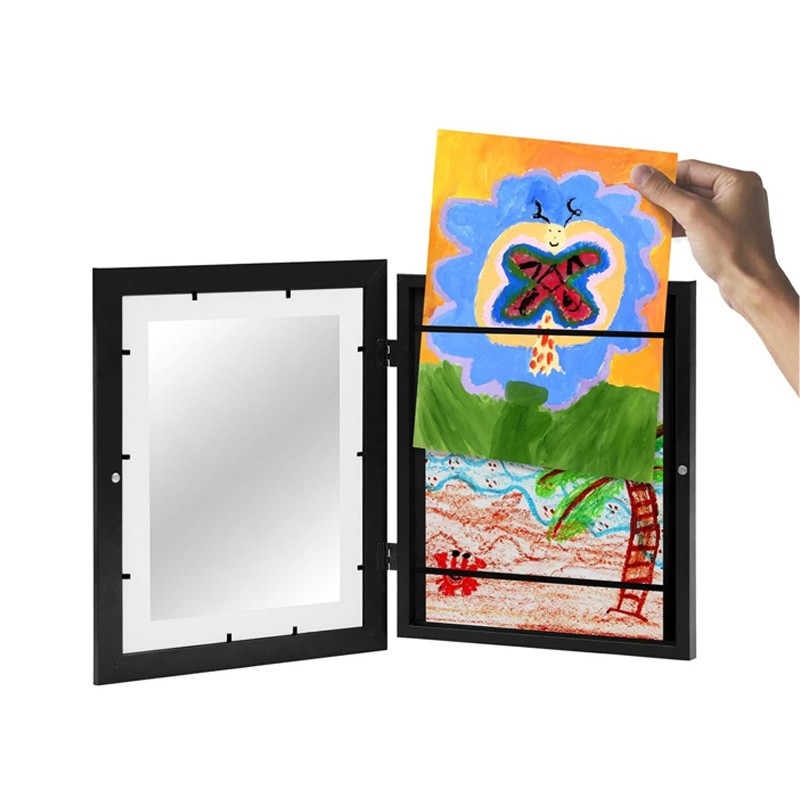 Hot Sale Customized Size Front Opening Changeable Kids Artwork Picture Frame For Children Art Projects