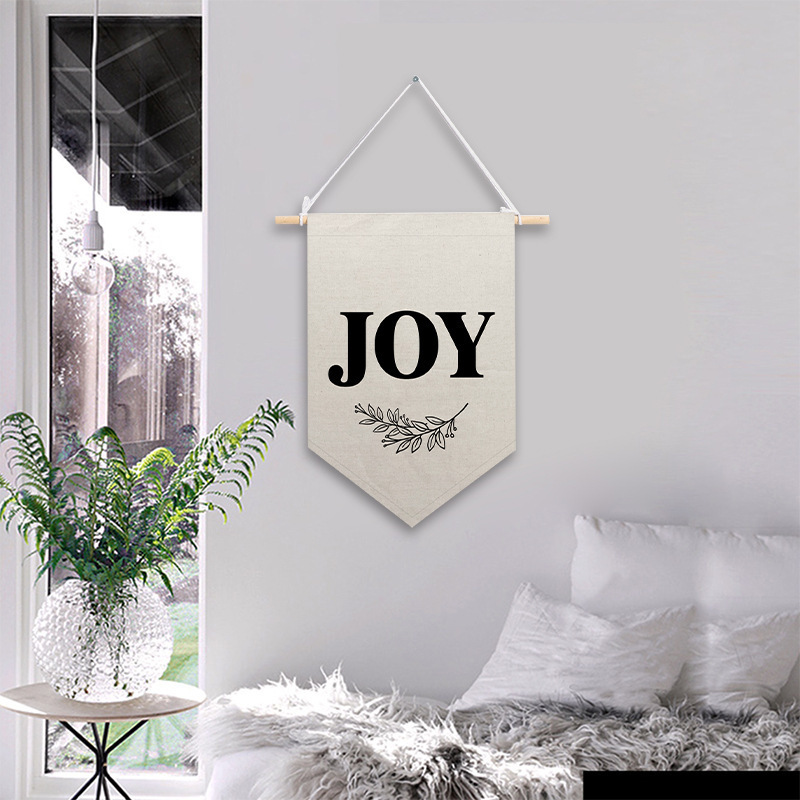 Cotton Canvas Hanging Wall Canvas Banner Decor Nursery Wall Decor Hanging Canvas Wall Art For Kids Room Baby Shower Gift