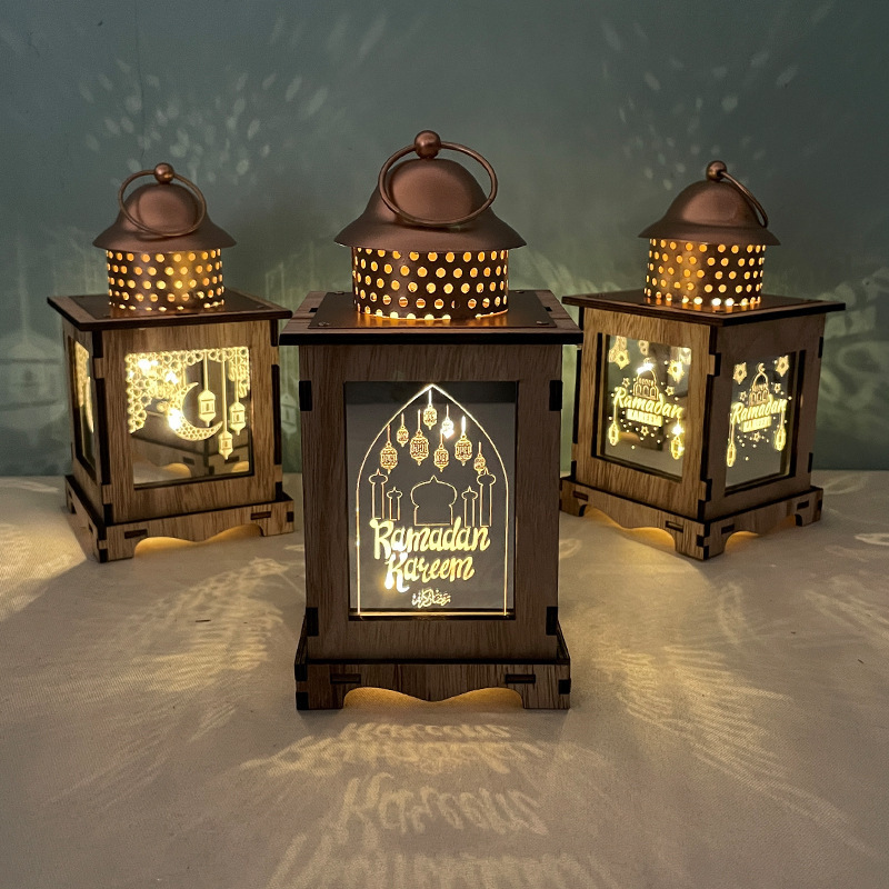 Factory Custom Outdoor Garden Home Iron Led Wind Lantern Retro Small Night Lamp Decoration Glass Candle Holders