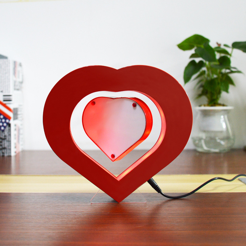 2024 Hot Selling Items Heart Shape Magnetic Levitation Electric Gift Flotation Photo Frame Holder