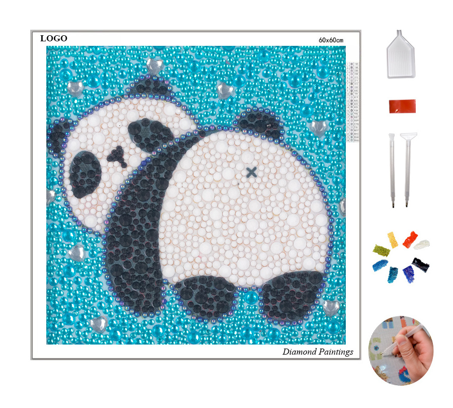 5d Diy Diamond Painting Cross Stitch Baby Panda Full Drill Animal Picture Diamond Embroidery Home Decor Wall Art