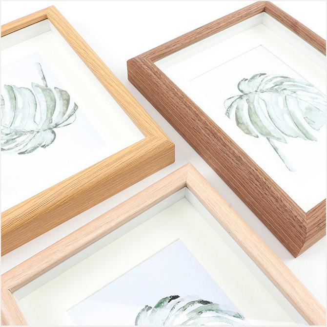 Factory Wholesale Custom Size 4x6 5x7 6x8 Inch Depth Wooden Mdf Frame 3d Shadow Box For Picture Display