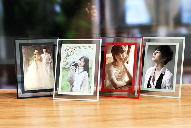 Wholesale Glass Mirror Photo Frames 4x6 5x7 6x8 8x10 And A4 Certificate Frame Silk-screen Printing