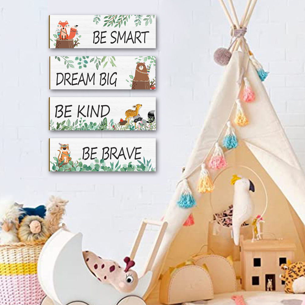 Woodland Nursery Safari Animals Wall Room Decor Baby Nursery Decor