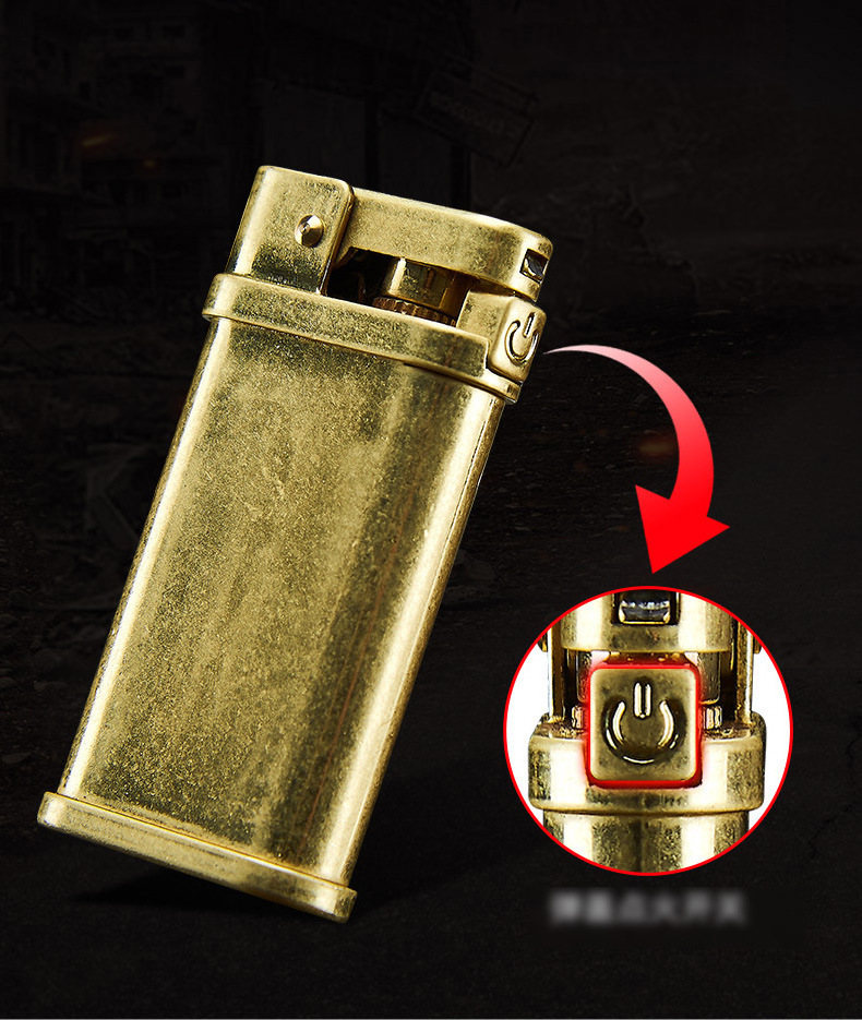 Yubang kerosene lighter one key switch automatic ignition personality retro old creative lighter 2