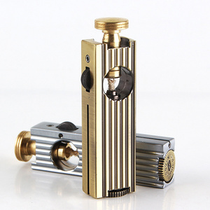 Metal Kerosene Lighter Double-sided Fire Vintage Retro Pull-out  Cigarette Lighter Collection Gadgets Smoking