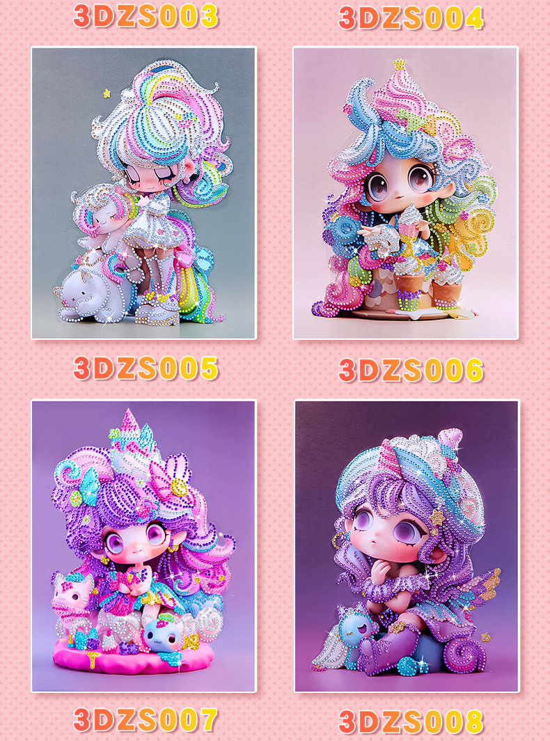 New arrival Framed 5D DIY Cartoon Princess for Children KIDS Bedroom and study room decoration diamond painting kids