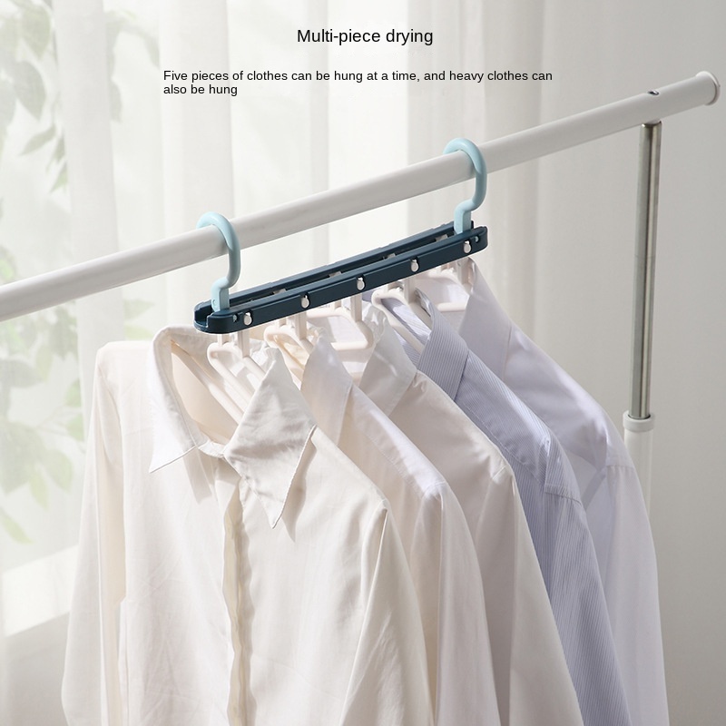 High Quality Multiple Use Non-Slip Plastic Hangers Folding Magic Clothes Hangers Adjustable Space Saving Household towel rack