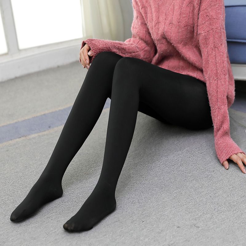 Wholesale Winter Thick Fleece Warm Women Tights 200/300 g Fashion Solid Color Thick Fuzzy Warm Women Pantyhose