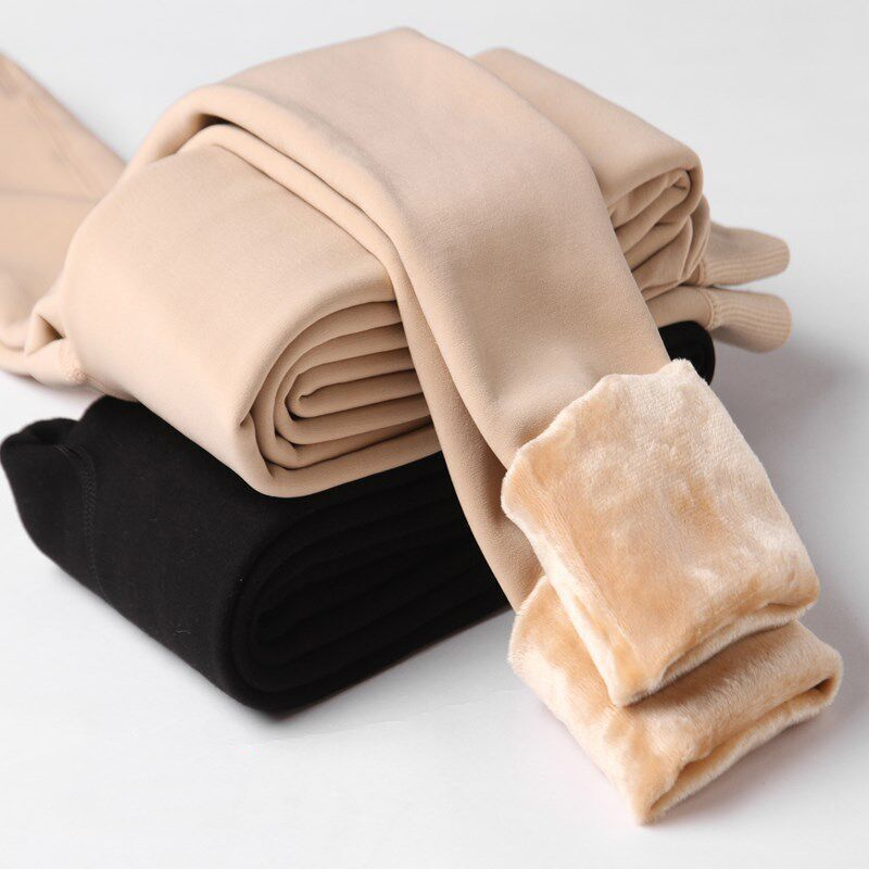 Wholesale Winter Thick Fleece Warm Women Tights 200/300 g Fashion Solid Color Thick Fuzzy Warm Women Pantyhose