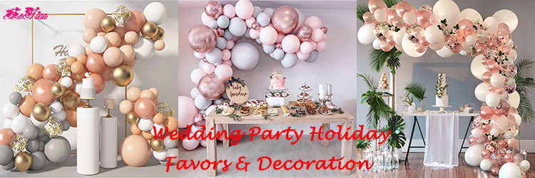 Amazon Cross-border Party balloons Wholesale pink metal powder confetti balloons Baby girl Shower decoration Birthday