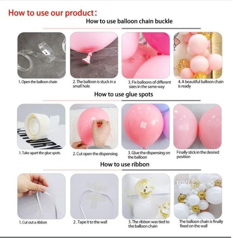 Amazon Cross-border Party balloons Wholesale pink metal powder confetti balloons Baby girl Shower decoration Birthday