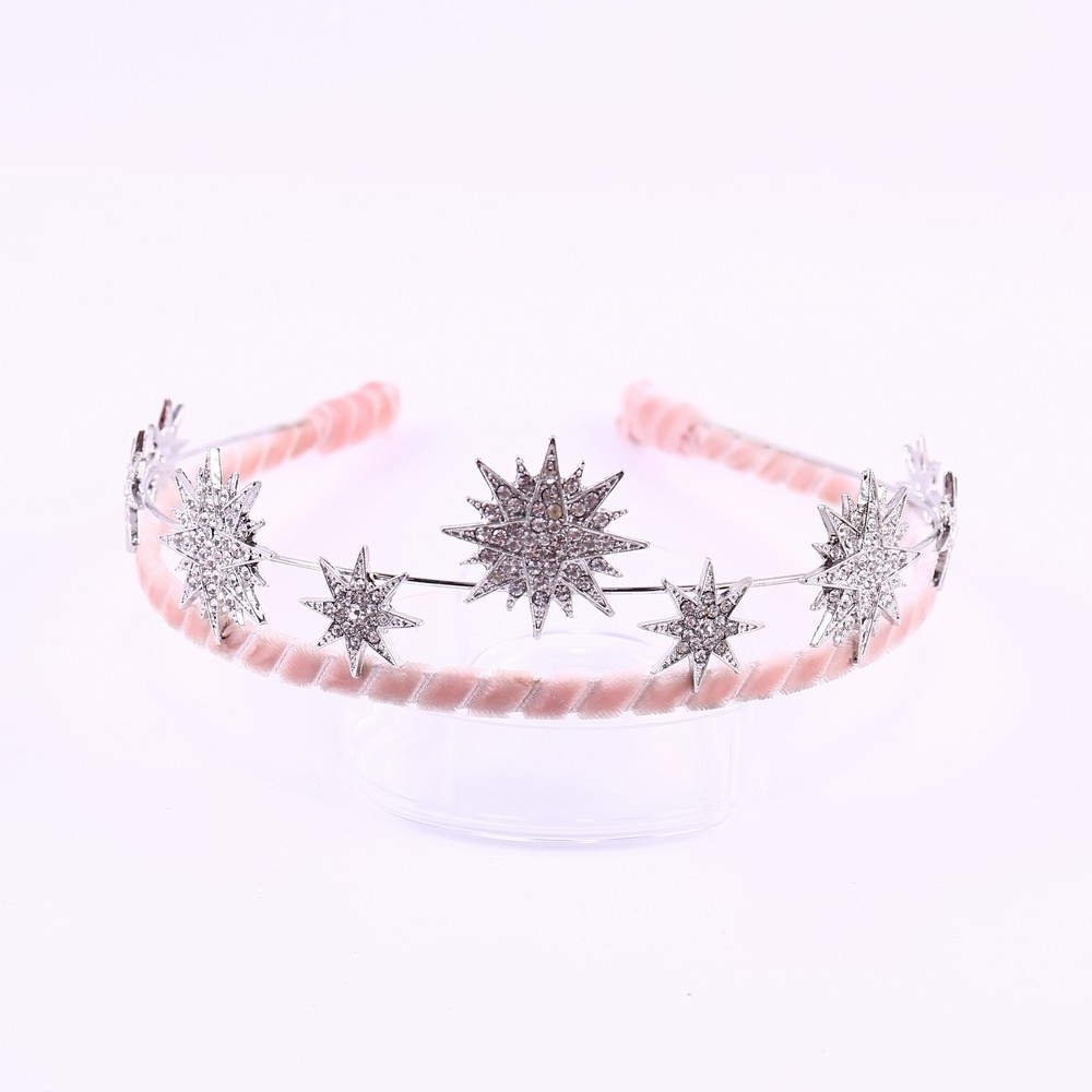 Fashion Multicolored Diamond Star Charm Head Band Head Jewelry Accessories Rhinestone Children Headband