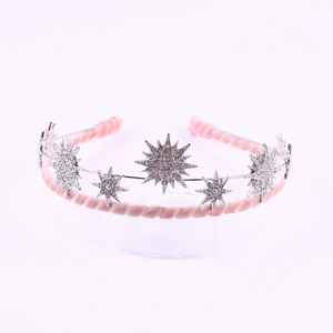 Fashion Multicolored Diamond Star Charm Head Band Head Jewelry Accessories Rhinestone Children Headband