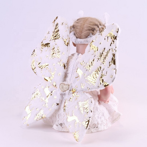 White Feather Angel Wings For Kids Birthday Party Angel Fairy Costume Girls Christmas Butterfly Wings